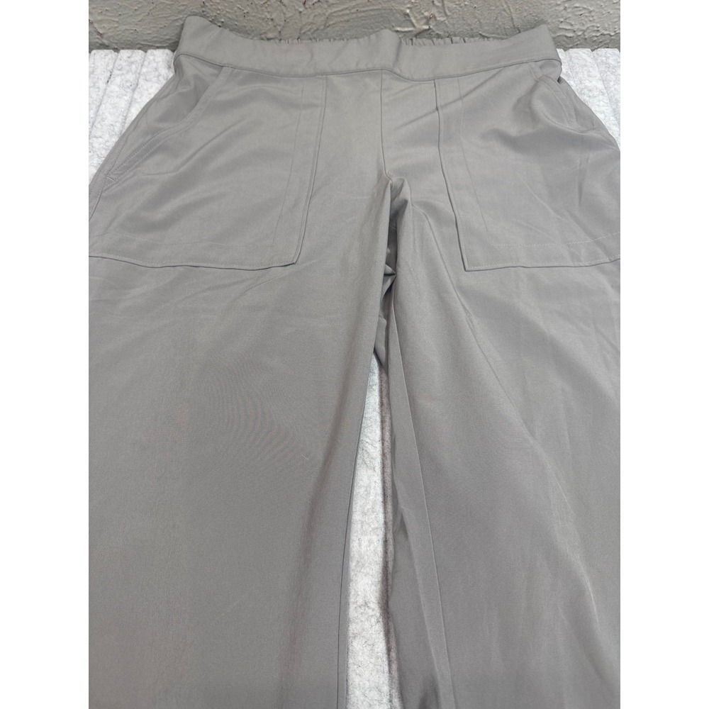 Athleta Gray Wide Leg Patch Pocket Relaxed Travel Pants 792454-02 Size 6